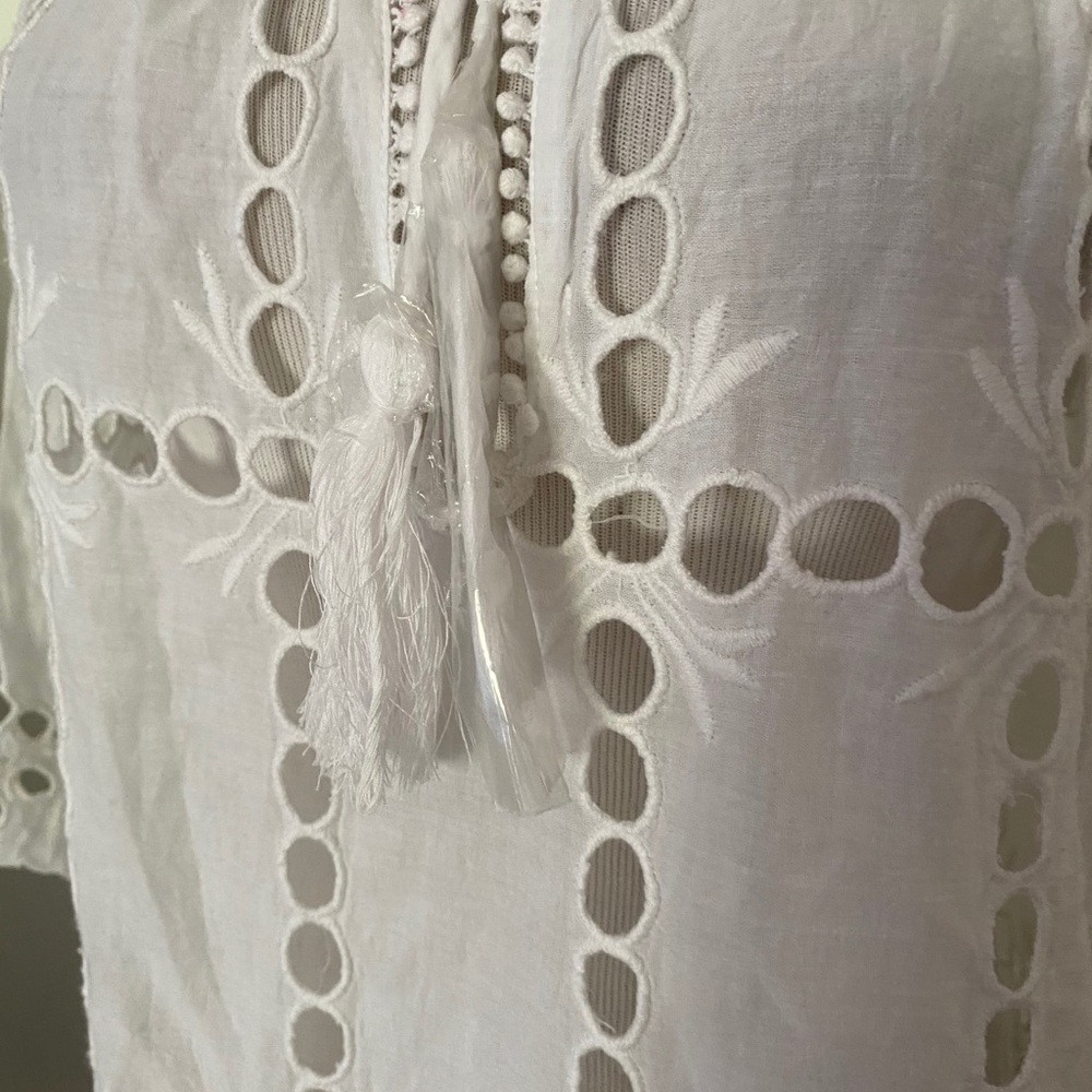 Gretchen Scott Heidi White Eyelet Cover Up Dress - Picture 5 of 8